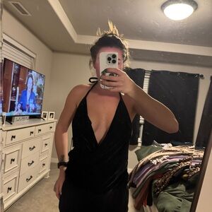 Nordstrom Black Velvet Top